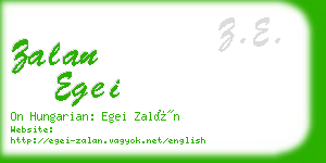 zalan egei business card